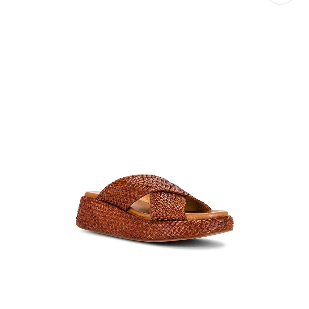 Seychelles Key West tan leather platform sandals 8